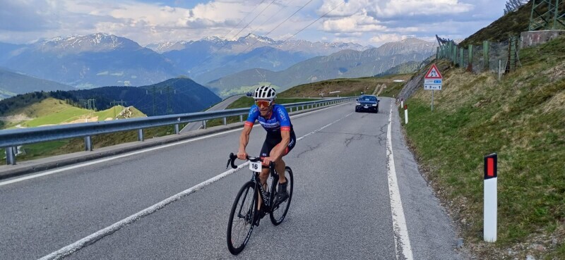 Chrsitian Resch (Dynamic Bike Team Eppan) beim Uphill Rennen "M2Bike Trophy" auf den Jaufenpass (Südtirol.Berg.Cup)